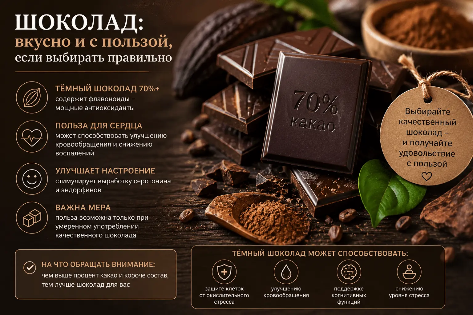 Не весь шоколад одинаково полезен